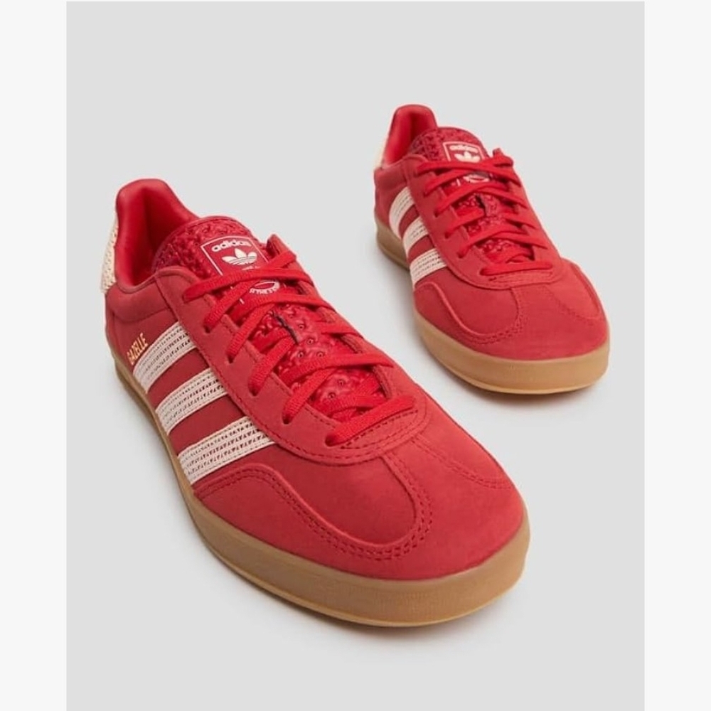 Adidas Scarlet Sneakers with Cream Accents